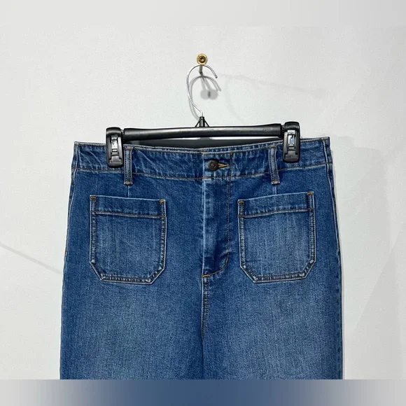 Johnny Was Shuri Floral Embroidered High-Rise Wide Leg Jeans Size 29 Inseam‎ - Picture 5 of 11